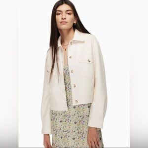 NWT Wilfred Autumn Shirt Jacket Vegan Leather colour Birch size L